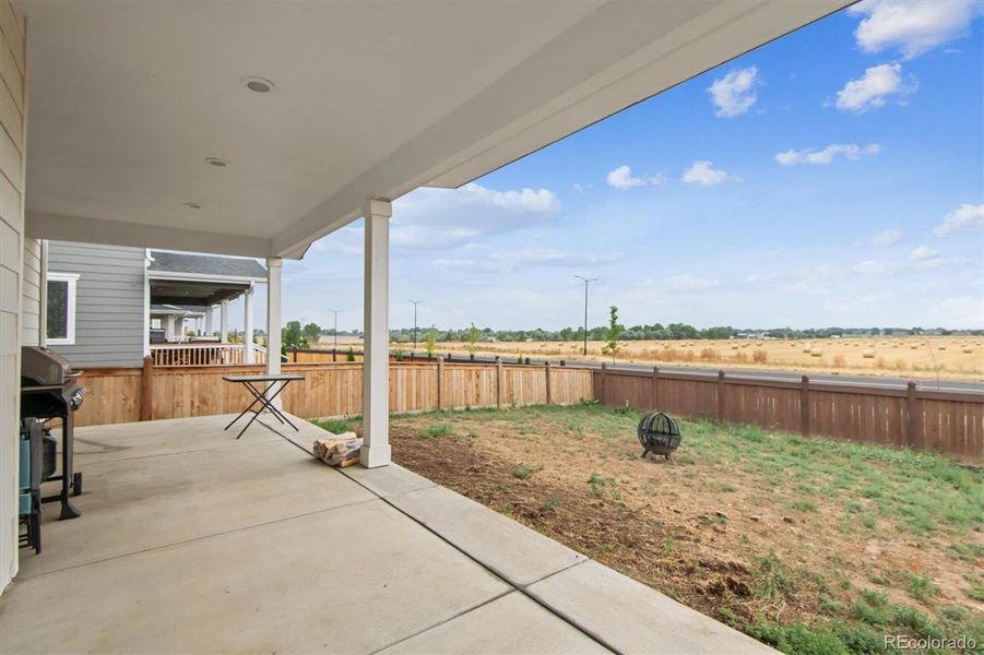 Backyard Faces West with stunning mountain views