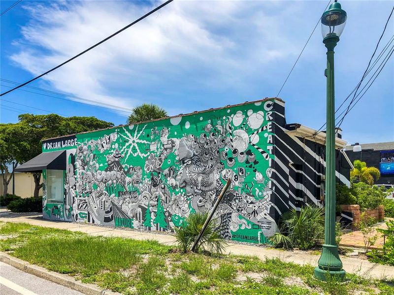 There are 15 different murals in the Rosemary District