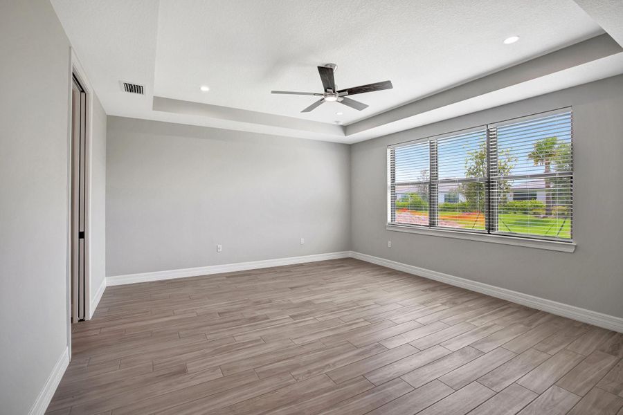 Primary bedroom with smart fan