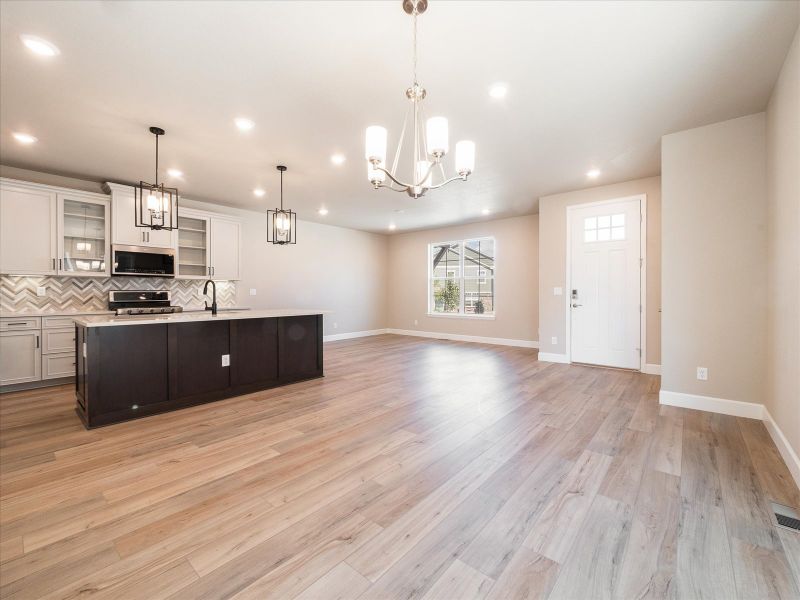 The Telluride's open concept floorplan makes the perfect spot for entertaining.