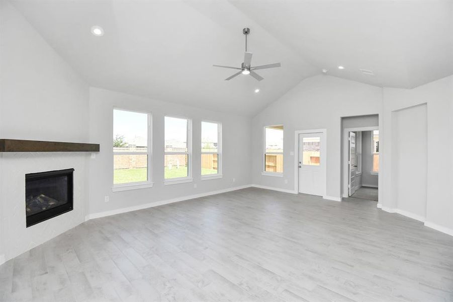 Take another glimpse into the heart of the home with this additional view of the family room—a sprawling space ready to accommodate all your gatherings.