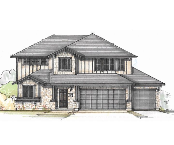 New construction Single-Family house 129 Groesbeck Lane, Leander, TX 78641 Sterling - 3 Car- photo
