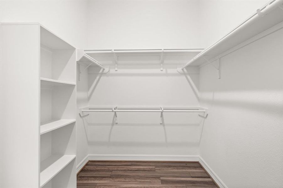 A view of your large primary walk-in Closet