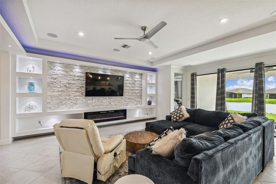 Tray Ceiling.  Accented Lighting