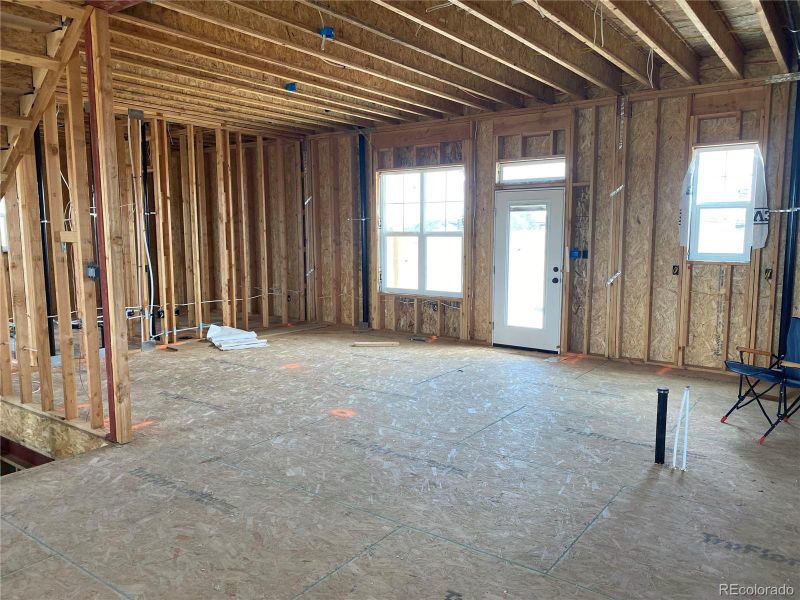 Living room and kitchen