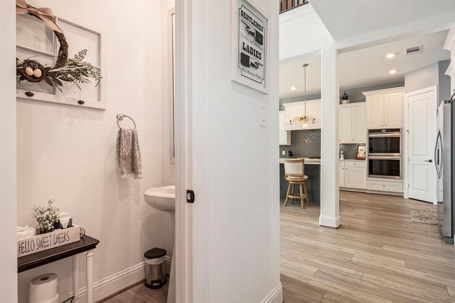 Downstairs Half Bath off Kitchen