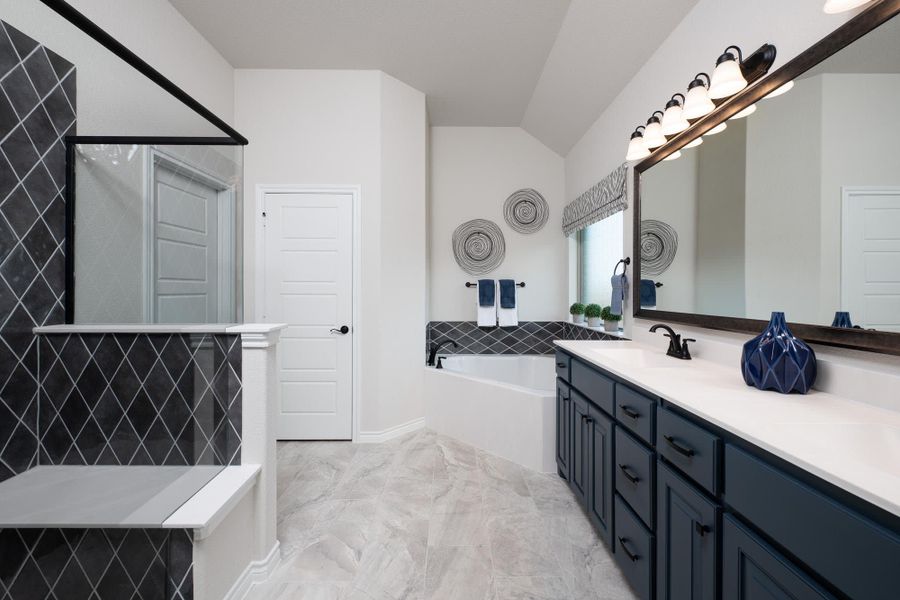 Primary Bathroom | Concept 2464 at Lovers Landing in Forney, TX by Landsea Homes