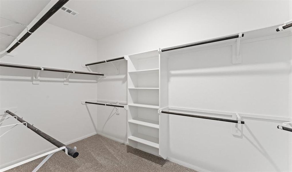 Huge owner's walk-in closet (*Photo not of actual home and used for illustration purposes only.)