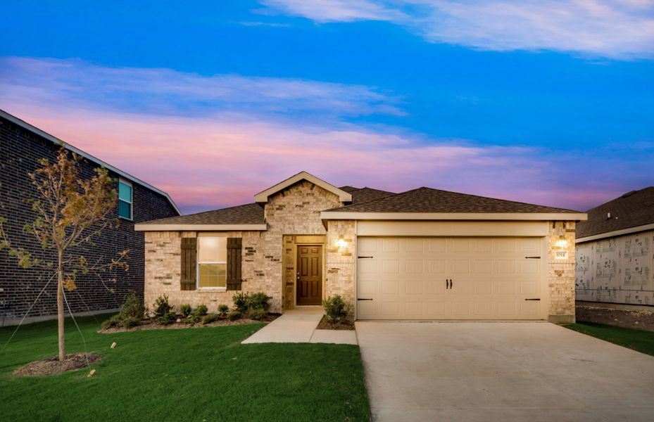 The Morgan, a one-story home with 2-car garage, sh