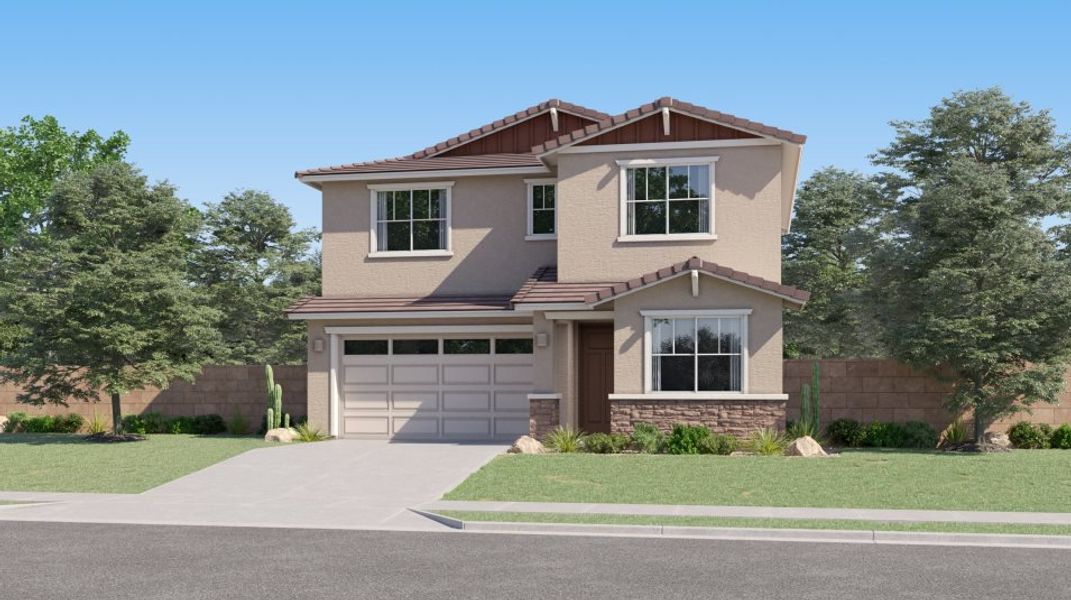 New construction Single-Family house 38473 N Front Runner Ln, San Tan Valley, AZ 85140 Cottonwood Plan 3524- photo
