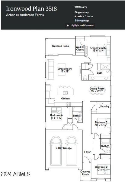 Ironwood Floorplan