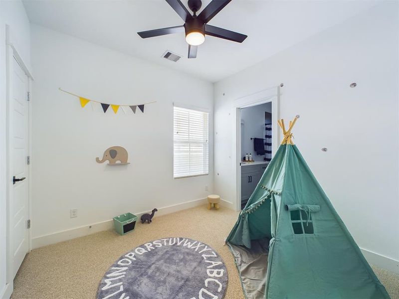 Secondary bedroom located on the second floor with jack & jill bathroom.