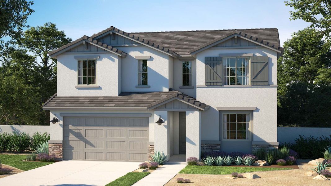Craftsman Elevation with Optional Stone | Prescott | El Cidro | Goodyear, AZ | Landsea Homes
