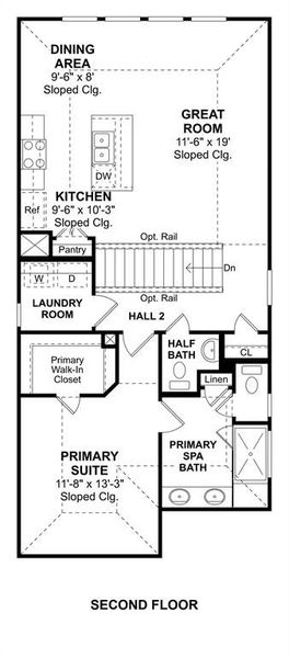 The Reagan floor plan by K. Hovnanian Homes. 2nd Floor shown. *Prices, plans, dimensions, features, specifications, materials, and availability of homes or communities are subject to change without notice or obligation.