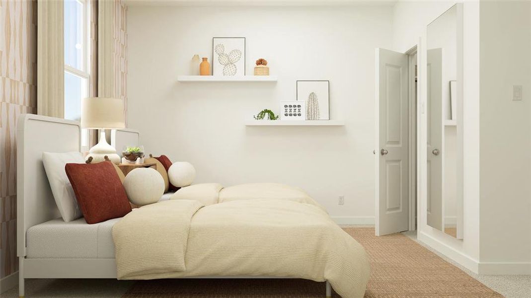 View of carpeted bedroom