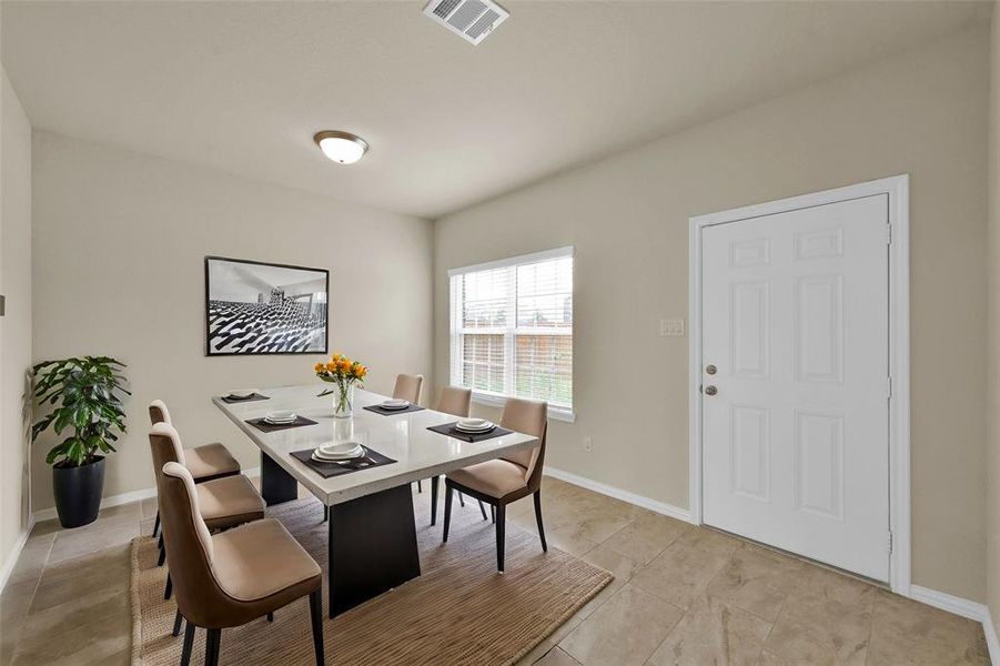 Virtually staged Dining Room