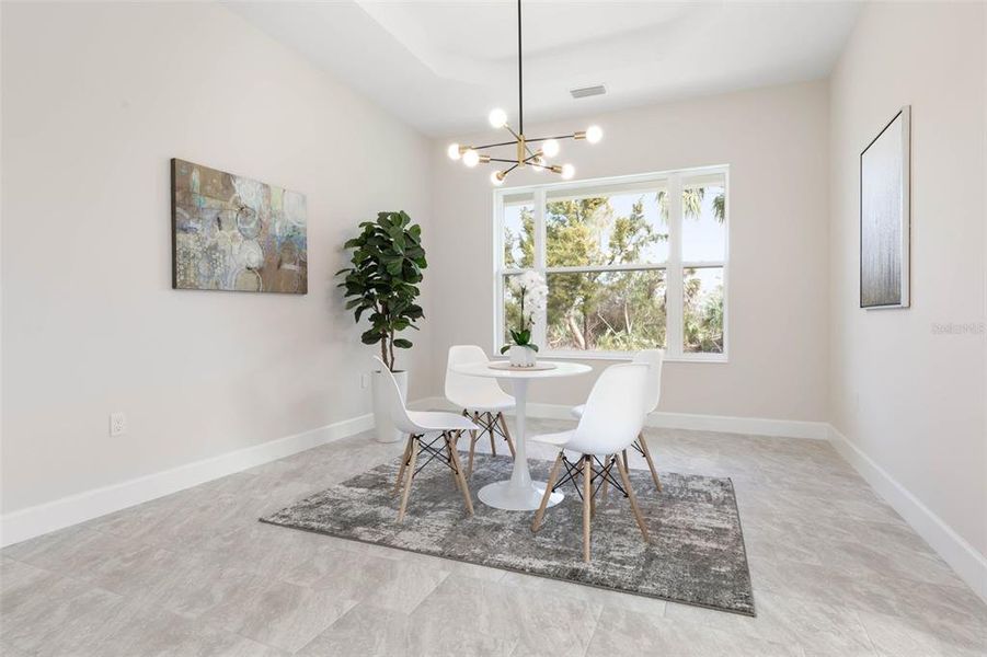 Large Dining Area with large picture window