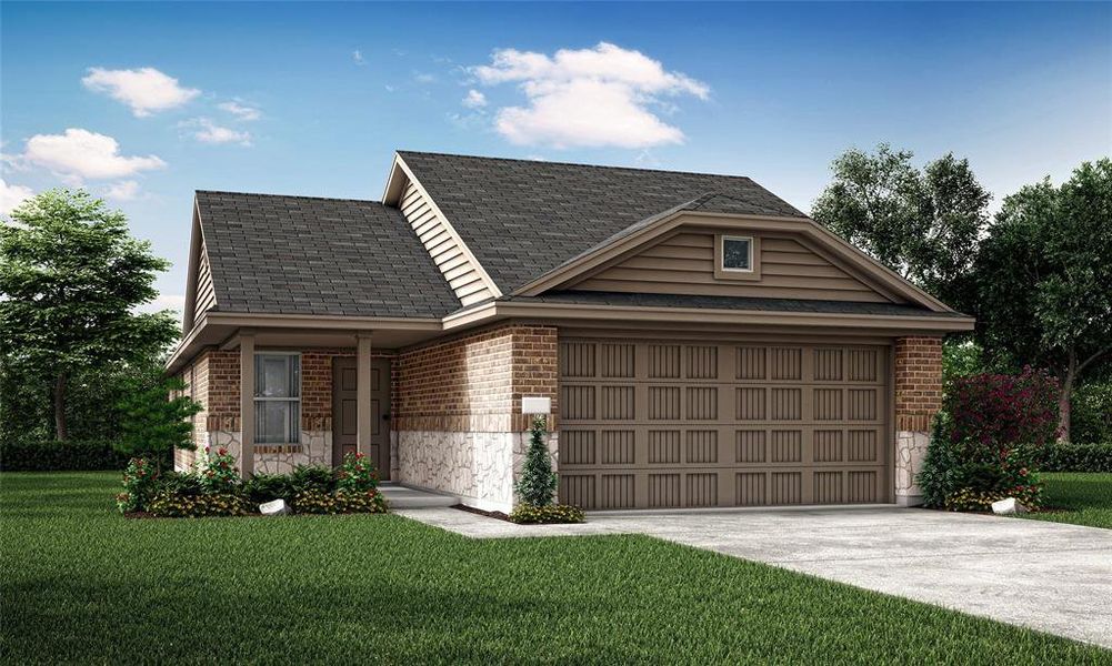 New construction Single-Family house 14913 Tejano Street, Fort Worth, TX 76052 Red Oak II- photo