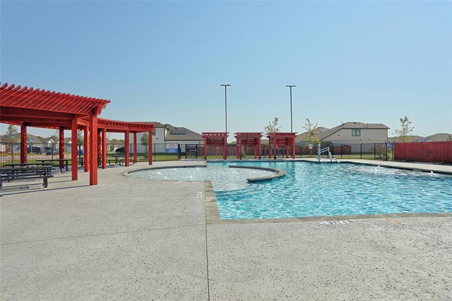 View of pool with a patio area