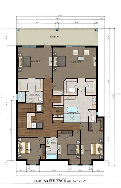 Upper Level (3rd floor) Floor Plan