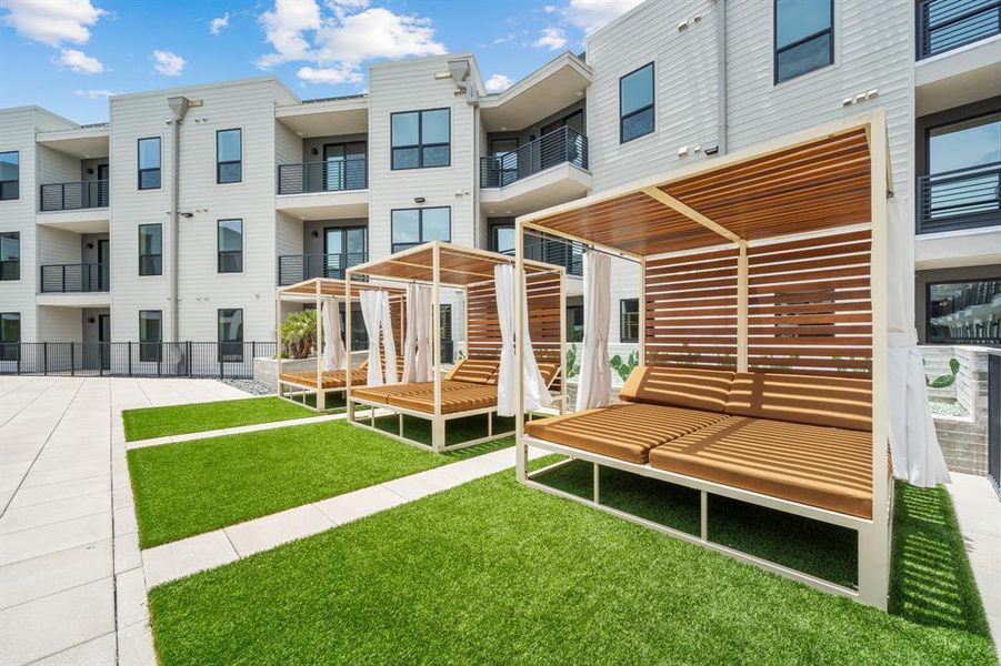 Resort-style cabanas