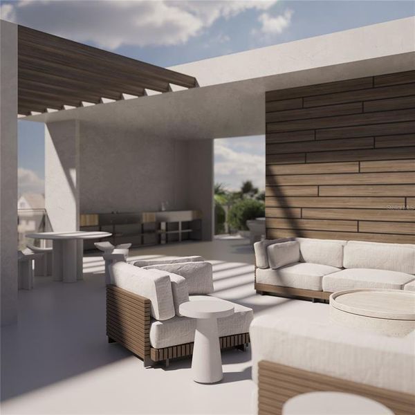 Rendering: balcony / patio