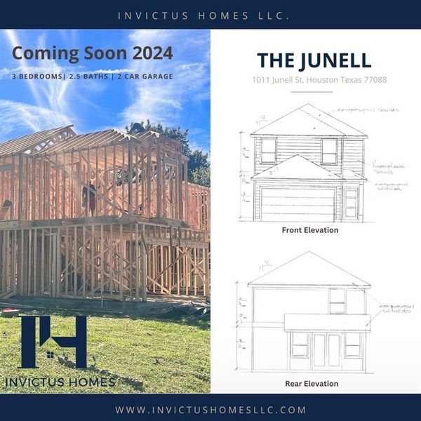 New construction Single-Family house 1007 Junell Street, Houston, TX 77088 The Junell- photo