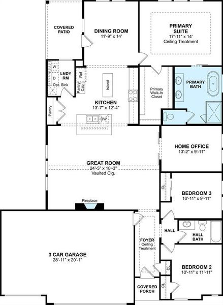 The Juniper III floor plan by K. Hovnanian Homes. 1st Floor Shown. *Prices, plans, dimensions, features, specifications, materials, and availability of homes or communities are subject to change without notice or obligation.