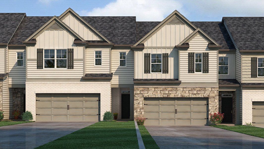 New construction Townhouse house Stratford 27' Townhome, 2820 Baker Road, Acworth, GA 30101 - photo