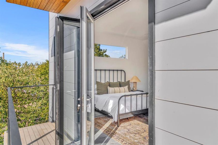 Bedroom featuring wooden ceiling