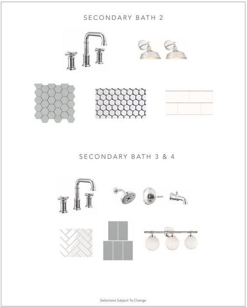 Selections - Secondary Bathrooms