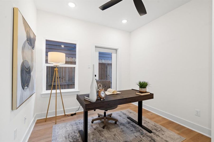 First floor office or bedroom with its own entrance.