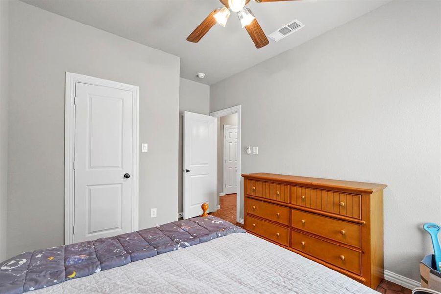 Bedroom 2 featuring ceiling fan