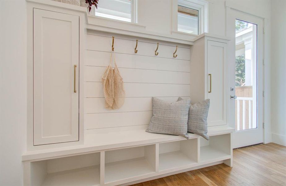 Custom built mud room