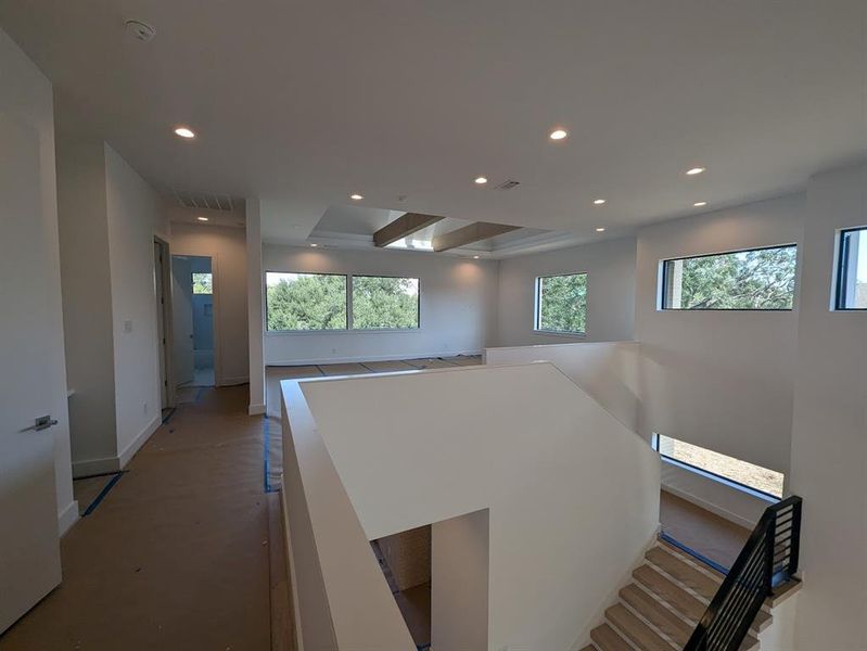 View of upstairs loft/game room.