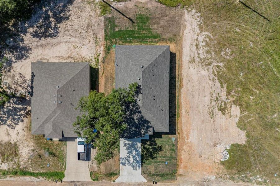 Birds eye view of property