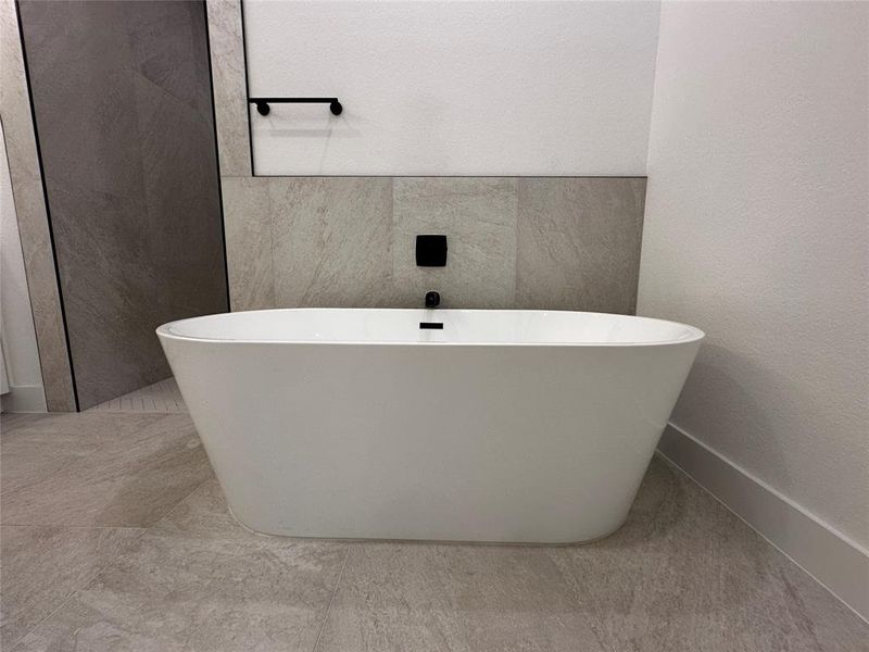 Primary Bathroom with stand alone soaking tub