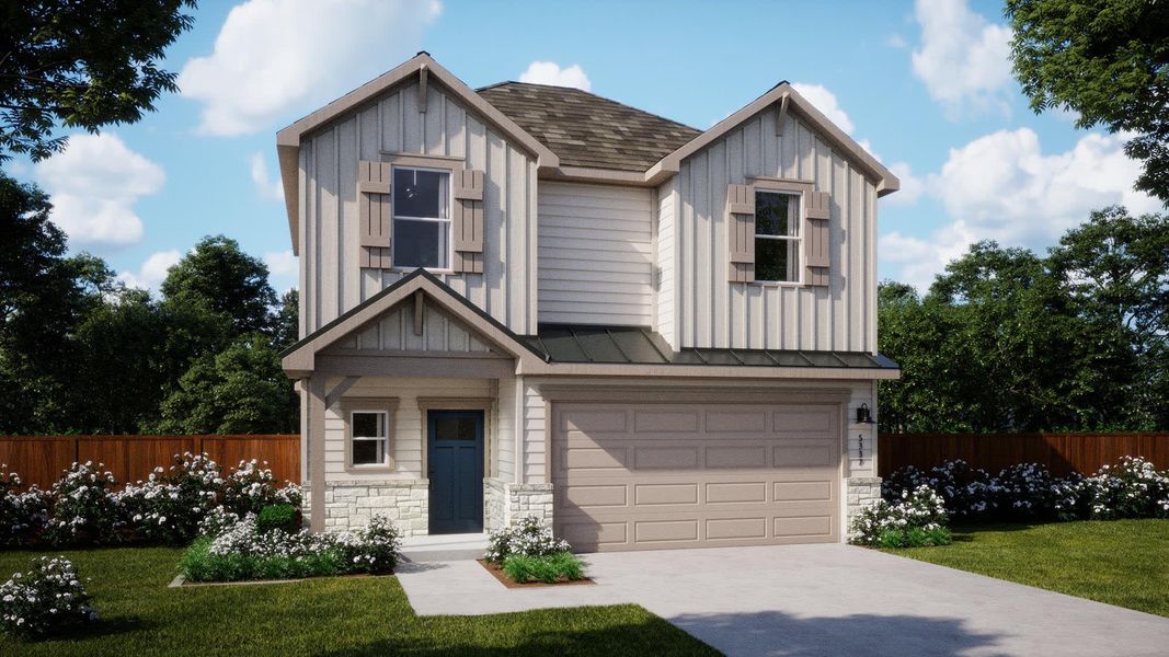 Elevation F | Eli at Village at Manor Commons in Manor, TX by Landsea Homes