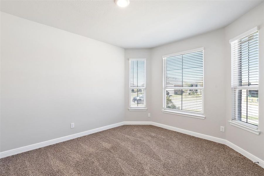 Empty room featuring carpet and a wealth of natural light