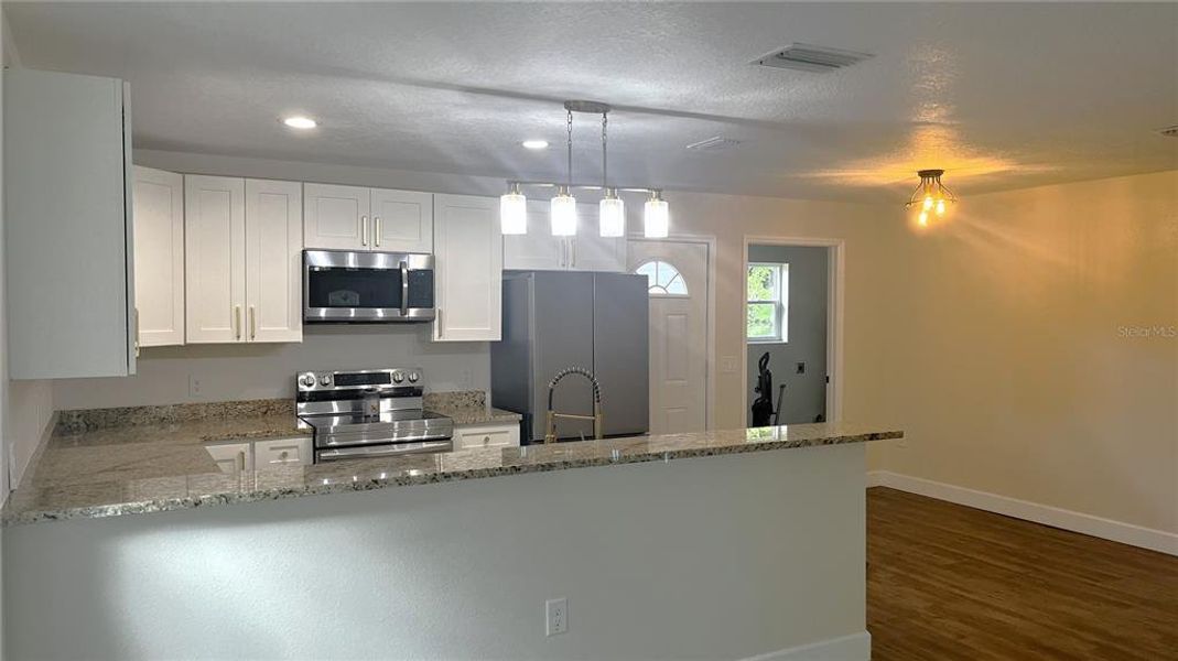 kitchen and dining room