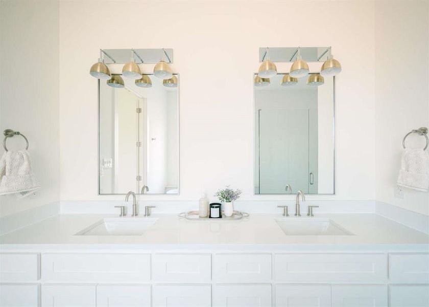 Bathroom with double sink vanity