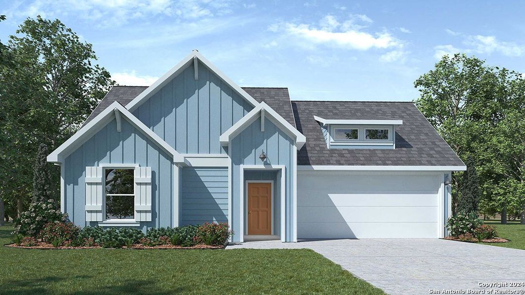 New construction Single-Family house 421 Wirecrested Drive, Lockhart, TX 78644 The Ashburn- photo