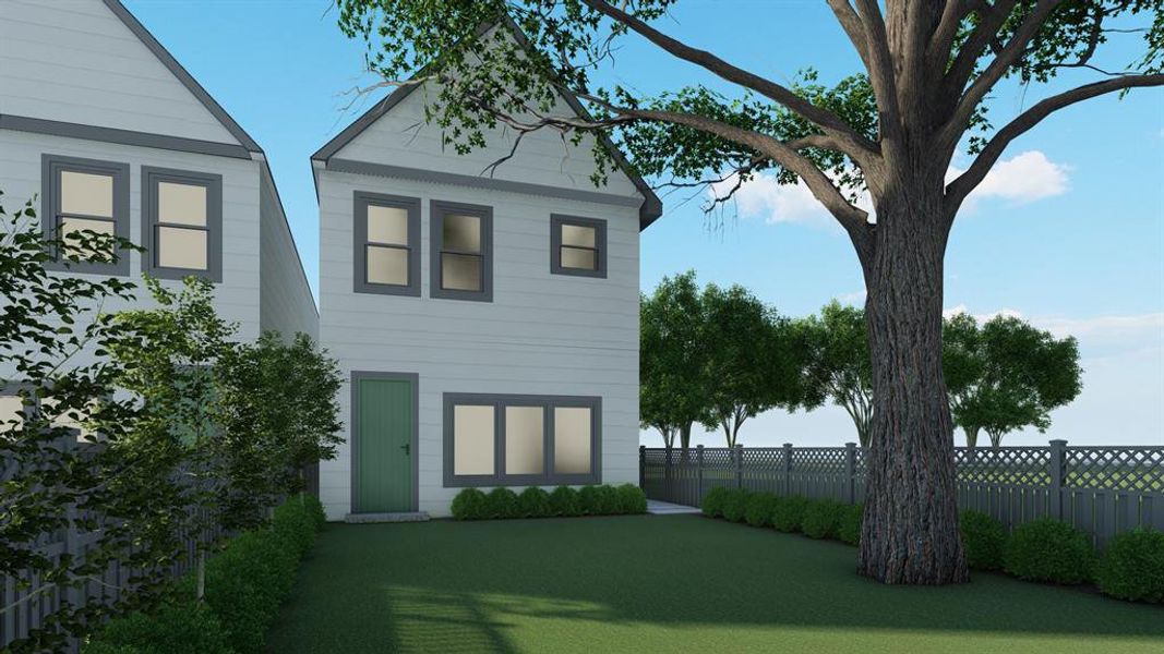 The backyard may be the coup de gras. Who gets a backyard of this size in a townhome? You do!
