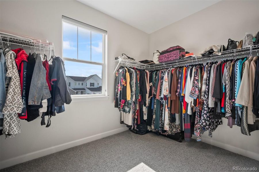 Large walk in closet for the master closet.