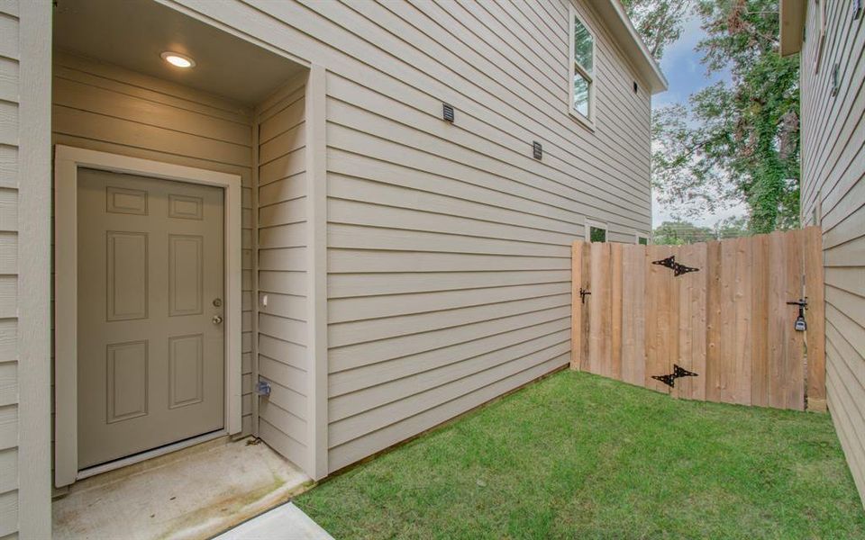 Side entry front door