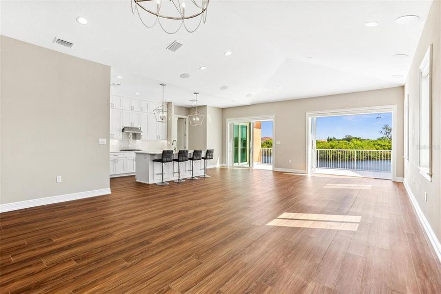 Dining Room, Great Room and partial Kitchen.