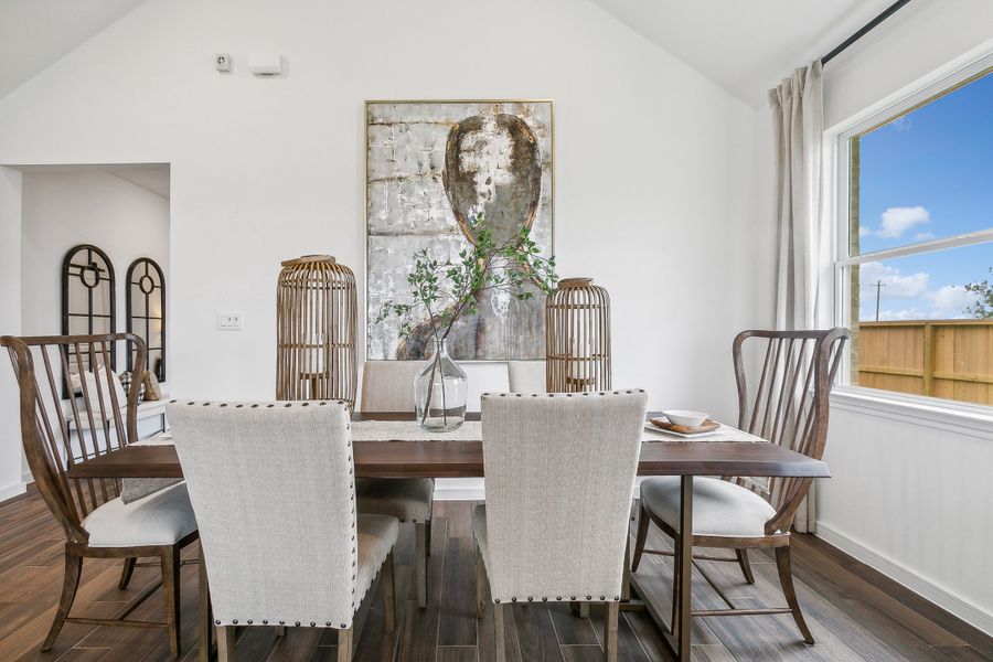 Sun-lit dining area