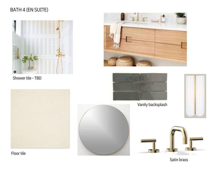 Secondary bathroom design selections