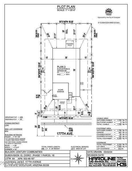 EL CIDRO 64 approved plot plan