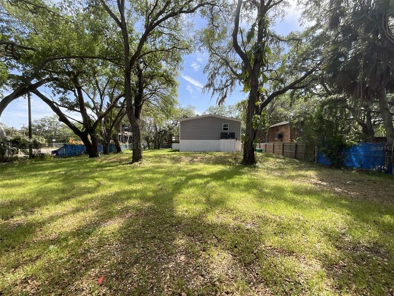 View from back of yard of .38 acre lot